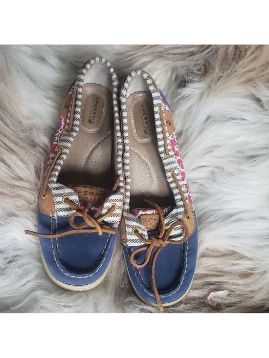 Sperry Shoes - Sperry Periwinkle Cherry Print Shoes